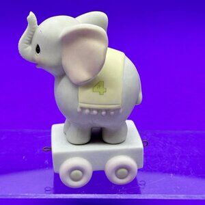 Precious Moments Birthday Train Age 4 "May Your Birthday Be Gigantic" Elephant